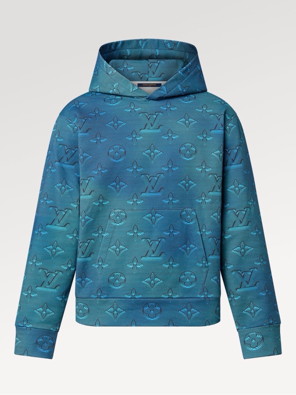 Louis Vuitton Teal to Blue Gradient Monogram Hoodie